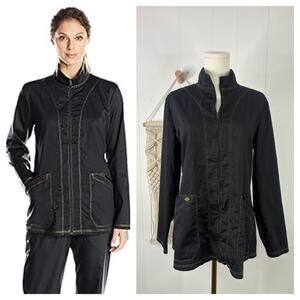 Dickies Essense Black Warm Up Jacket Size Medium Zip Up